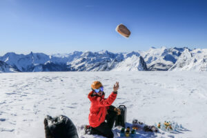 Heliskiing lunches